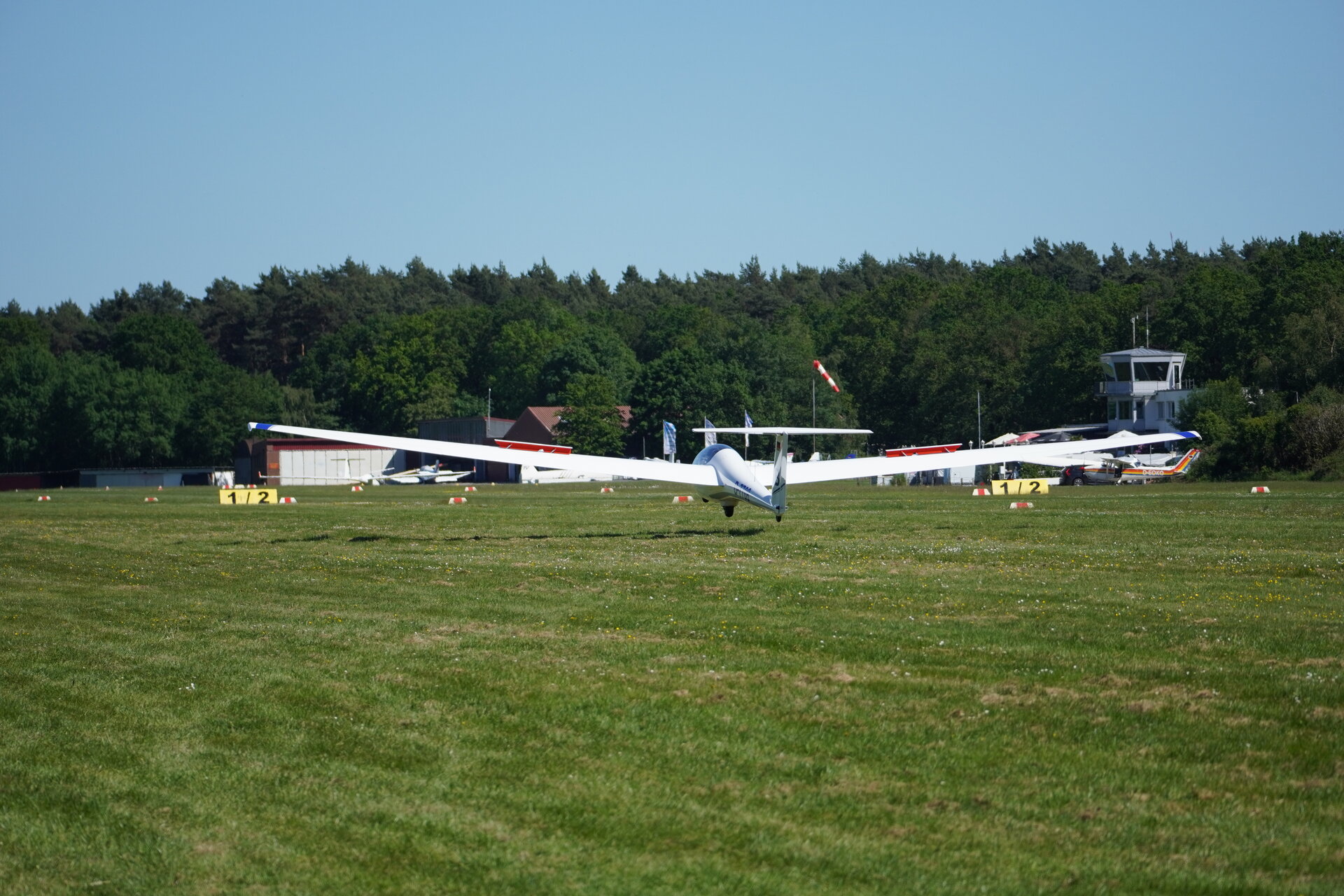 Segelflugzeug beim Pfingstfluglager in Rheine